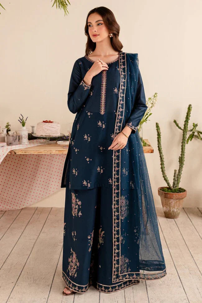 Embroidered Luxury Lawn Unstitched 3Pc | 1024