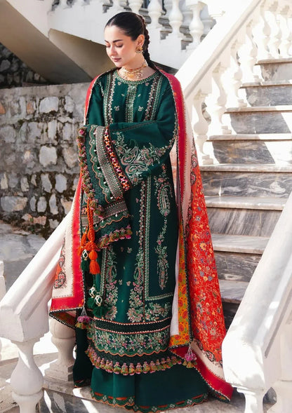 Embroidered Luxury Lawn Unstitched 3Pc | 1062