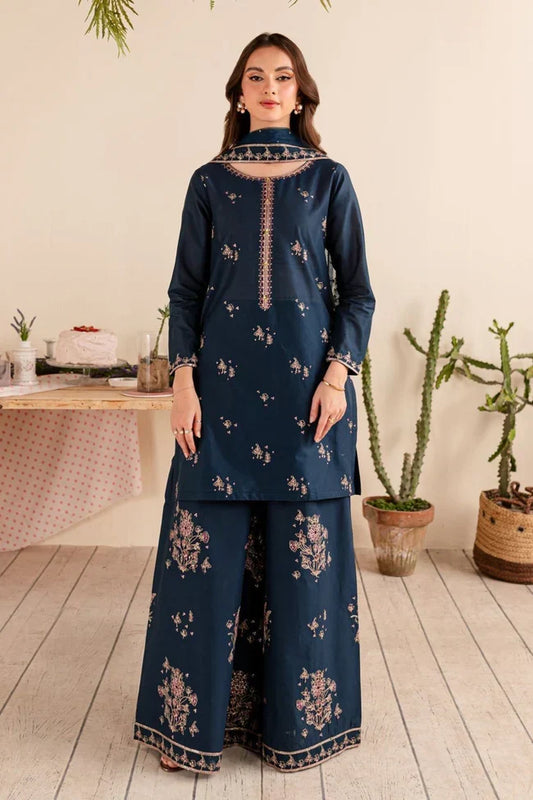 Embroidered Luxury Lawn Unstitched 3Pc | 1024