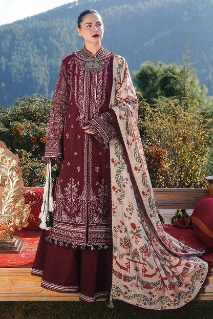 Embroidered Luxury Lawn Unstitched 3Pc | 1065