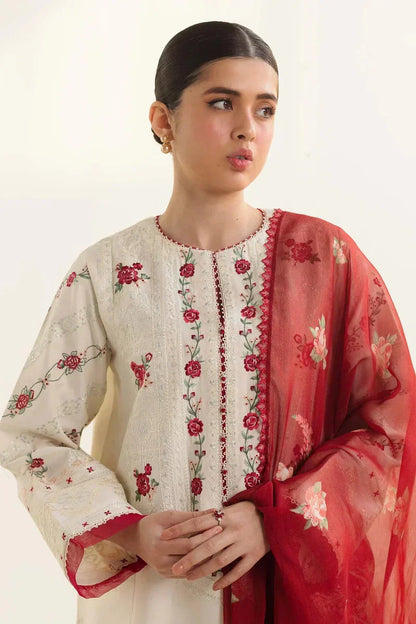 Embroidered Luxury Lawn Unstitched 3Pc | 1023