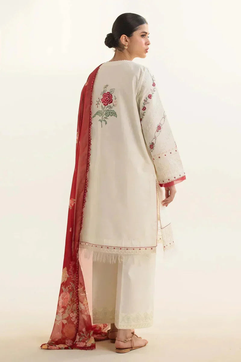 Embroidered Luxury Lawn Unstitched 3Pc | 1023