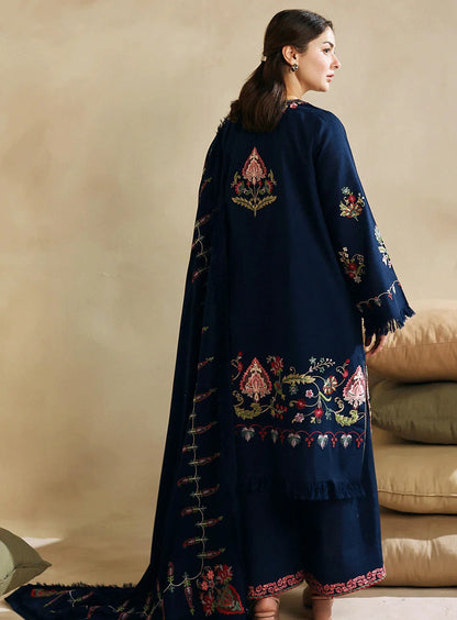 COCO 3PC DHANAK EMBROIDERED SHIRT WITH DHANAK SHAWL AND TROUSER DN-2053