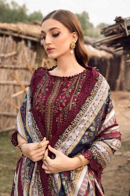 Embroidered Luxury Lawn Unstitched 3Pc | 1046
