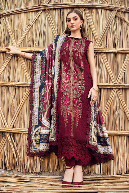 Embroidered Luxury Lawn Unstitched 3Pc | 1046