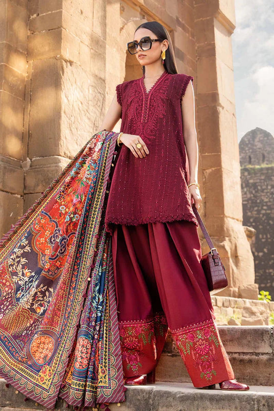 Embroidered Luxury Lawn Unstitched 3Pc | 1048