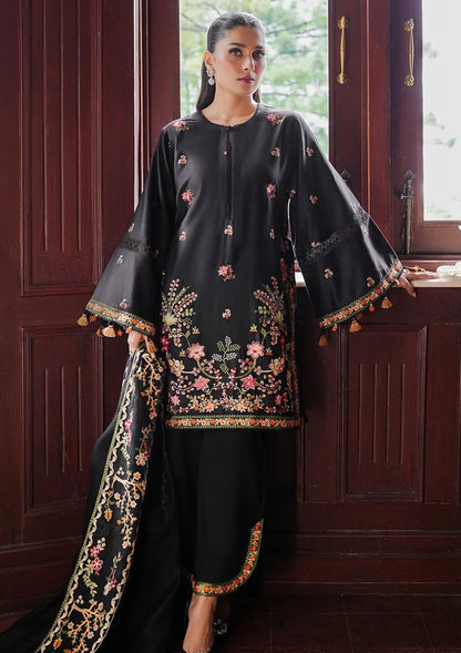 FRAME 3PC DHANAK EMBROIDERED SHIRT WITH DHANAK SHAWL AND TROUSER DN-2060