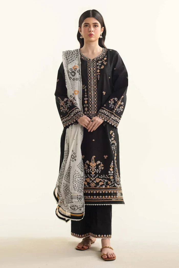 Embroidered Luxury Lawn Unstitched 3Pc | 1002