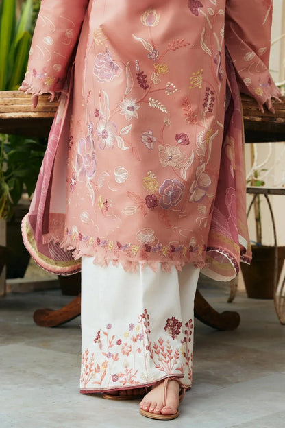 Embroidered Luxury Lawn Unstitched 3Pc | 1076