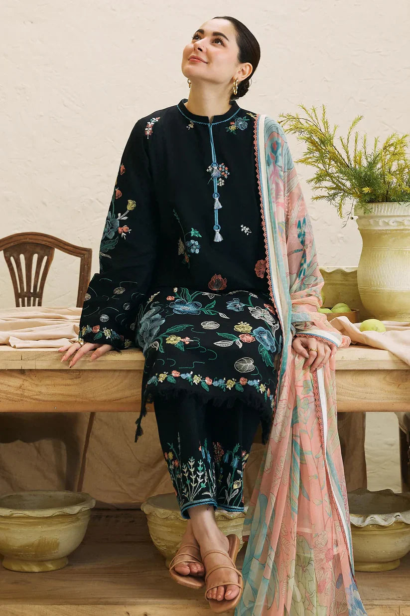 Embroidered Luxury Lawn Unstitched 3Pc | 1017