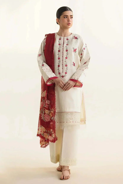 Embroidered Luxury Lawn Unstitched 3Pc | 1023
