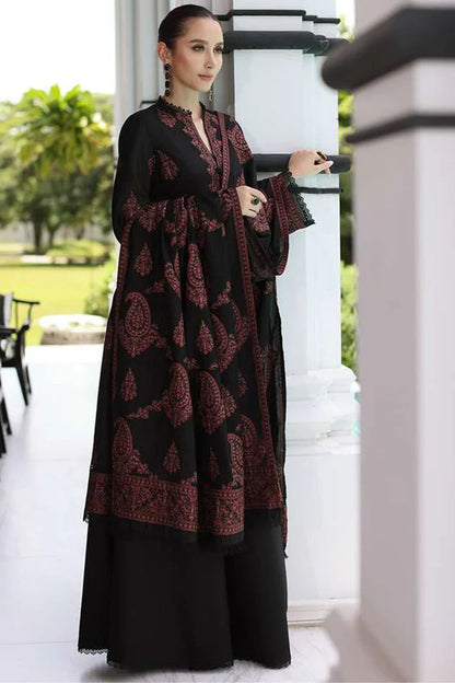 MARIA B 3PC DHANAK EMBROIDERED SHIRT WITH DHANAK SHAWL AND TROUSER DN-2031