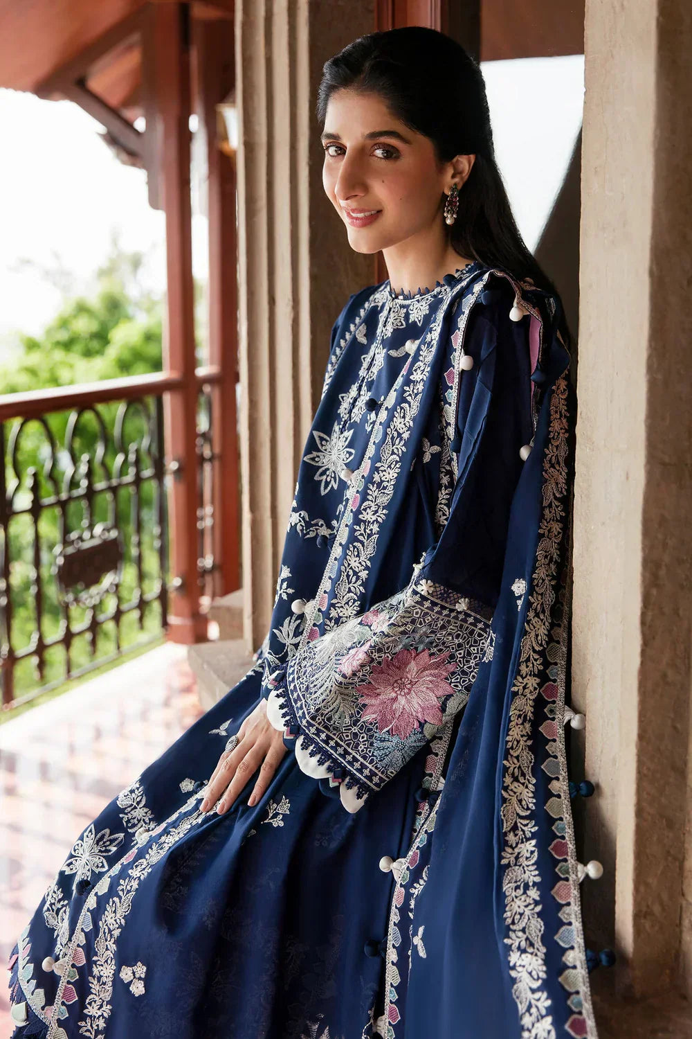 Embroidered Luxury Lawn Unstitched 3Pc | 1063