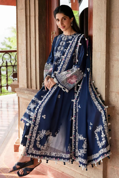 Embroidered Luxury Lawn Unstitched 3Pc | 1063