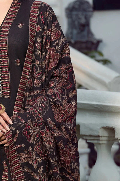 BAREEZE 3PC DHANAK EMBROIDERED SHIRT WITH DHANAK SHAWL AND TROUSER DN-2017