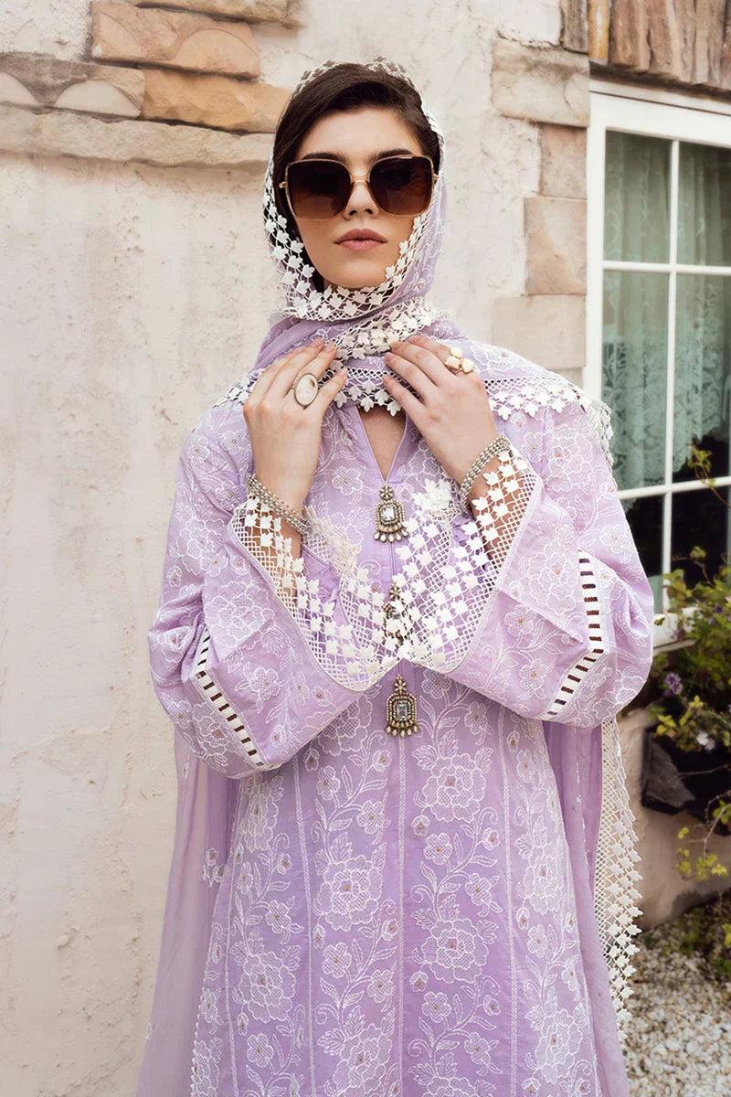 Embroidered Luxury Lawn Unstitched 3Pc | 1026