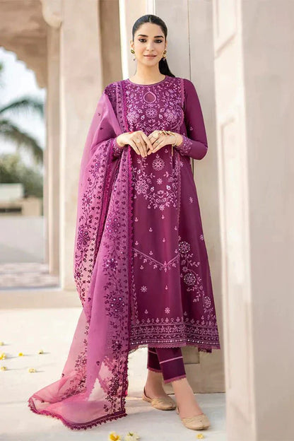 Embroidered Luxury Lawn Unstitched 3Pc | 1008