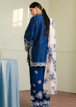 COCO 3PC DHANAK EMBROIDERED SHIRT WITH DHANAK SHAWL AND TROUSER DN-2065