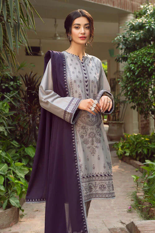 PREMIUM LAWN 3PC EMBROIDERED DRESS EMBROIDERED DUPATTA D-1038