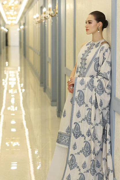 Embroidered Luxury Lawn Unstitched 3Pc | 1004