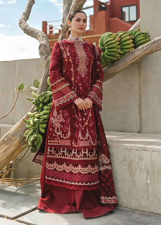 SAHIL 3PC DHANAK EMBROIDERED SHIRT WITH DHANAK SHAWL AND TROUSER DN-2073