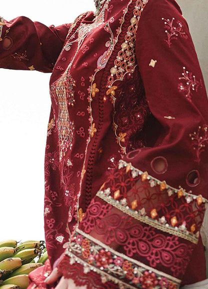 SAHIL 3PC DHANAK EMBROIDERED SHIRT WITH DHANAK SHAWL AND TROUSER DN-2073