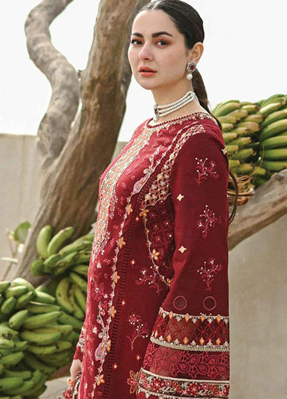 SAHIL 3PC DHANAK EMBROIDERED SHIRT WITH DHANAK SHAWL AND TROUSER DN-2073