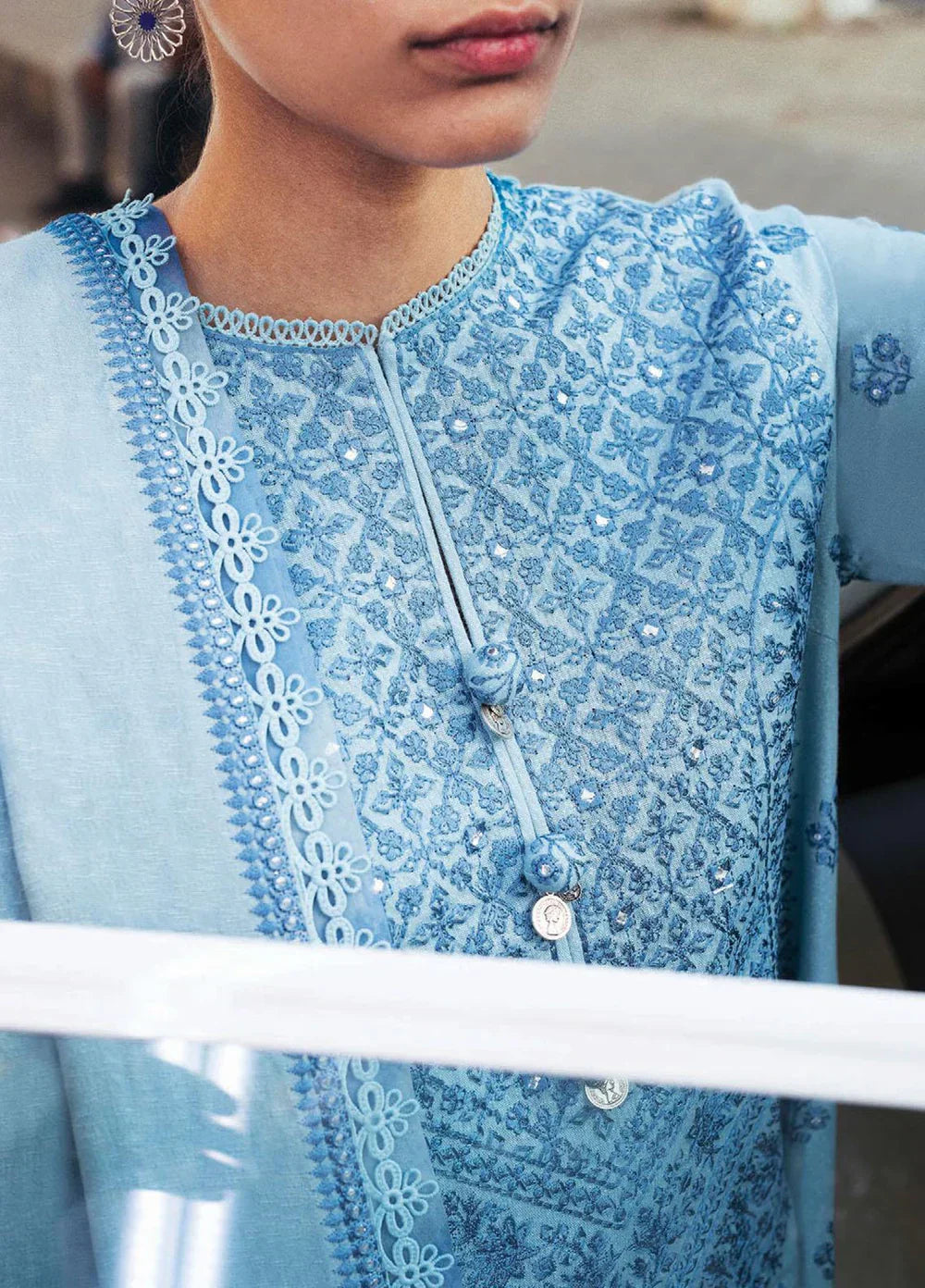 PREMIUM LAWN 3PC EMBROIDERED DRESS EMBROIDERED DUPATTA | 1020